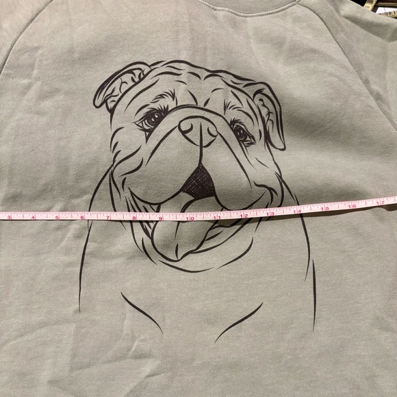 Crew neck sweatshirt with bulldog design NWT - Picture 5 of 8